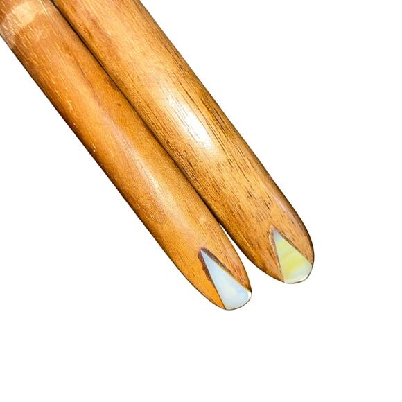 Salad Server Fork Spoon Tongs Natural Iridescent Capiz Mother of Pearl Seashell - Picture 7 of 8